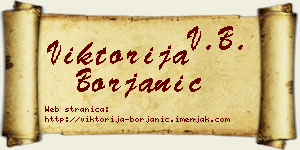 Viktorija Borjanić vizit kartica